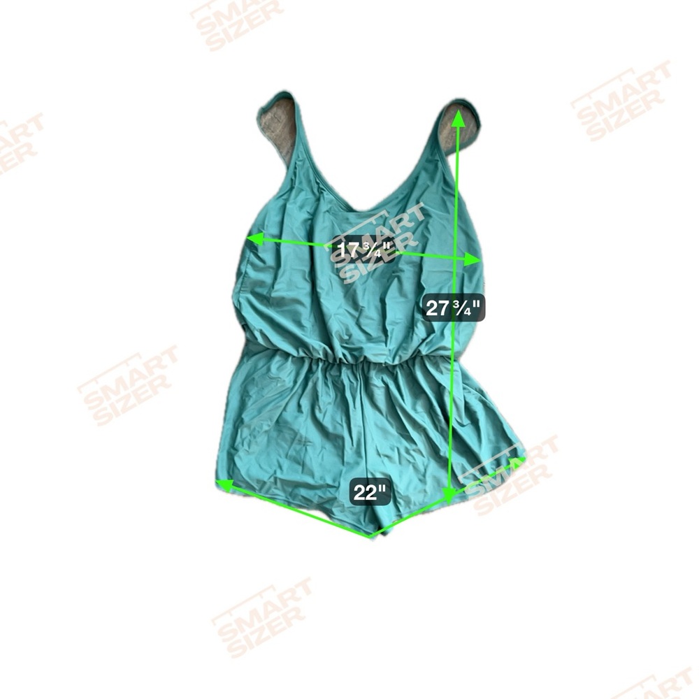 Ellen Tracy Women’s One‎ piece swimsuit Romper Size 12 Sage Green - Picture 6 of 6